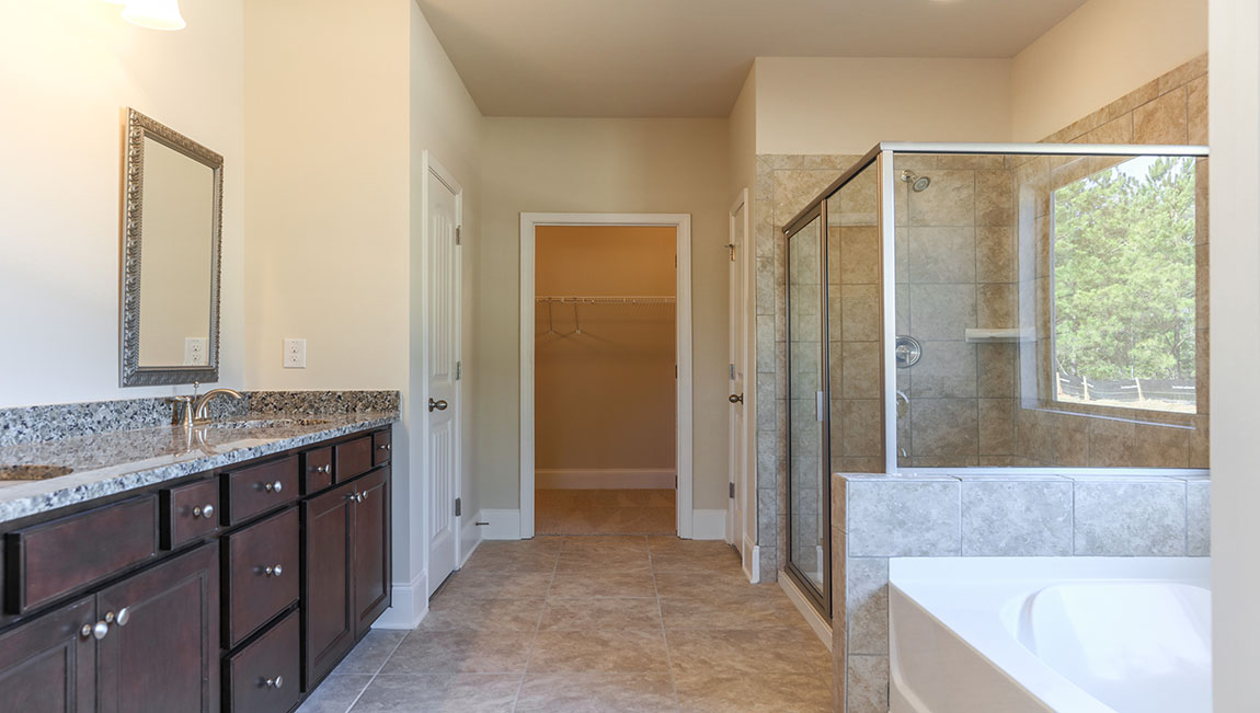 The Americana Primary Bathroom at Genesee in Newnan, Georgia