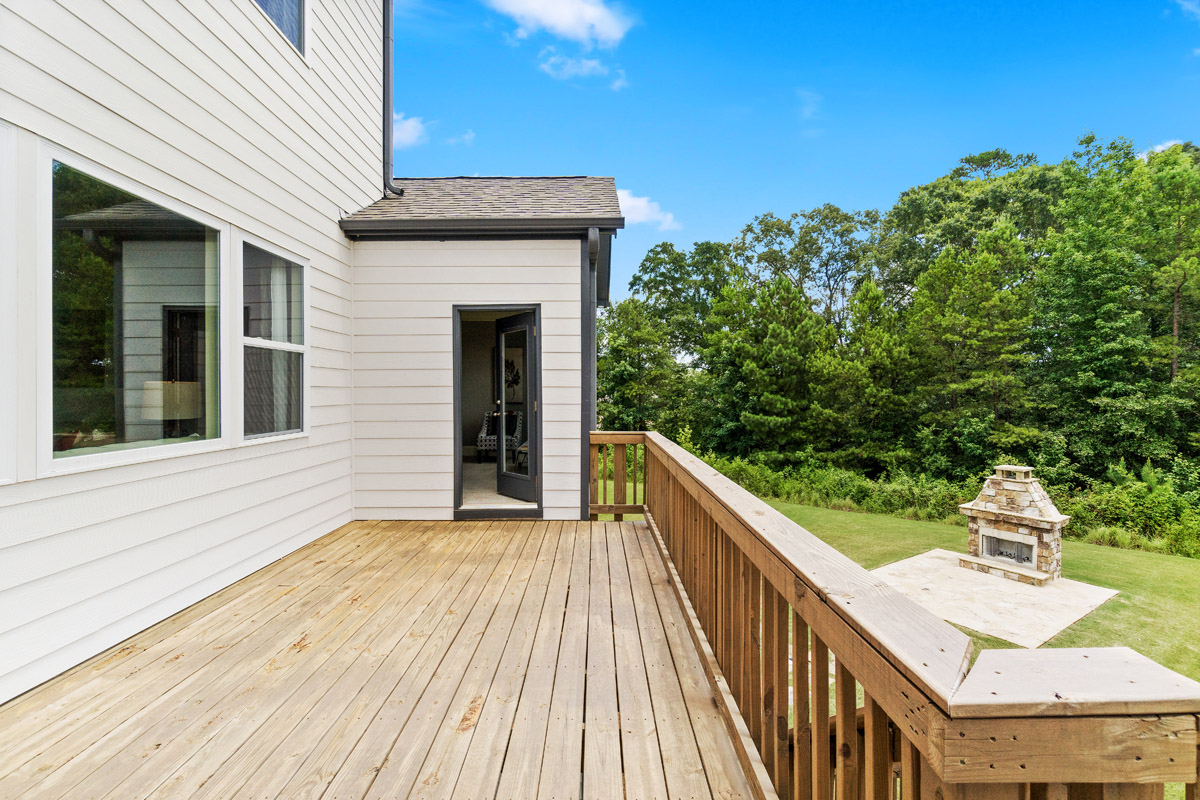 The Ashley Exterior Back Deck at Genesee in Newnan, Georgia