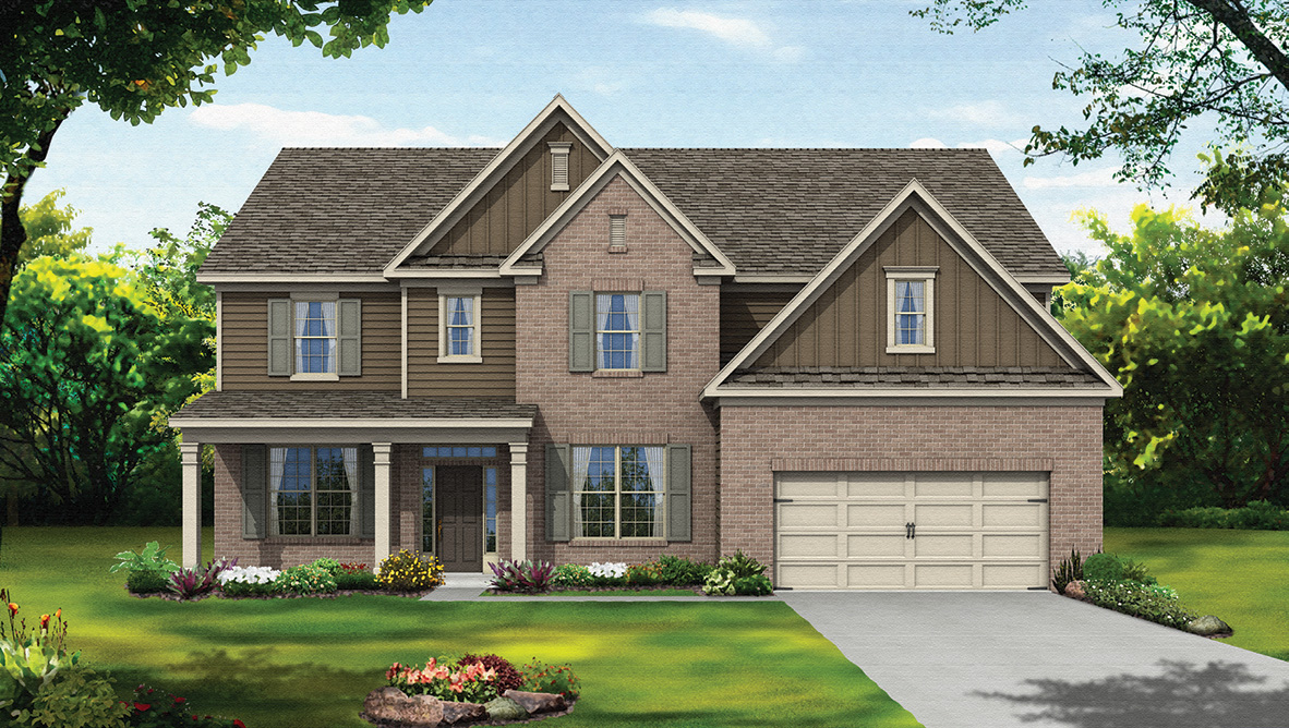 Edinburgh Elevation A Rendering Exterior at Genesee in Newnan, Georgia