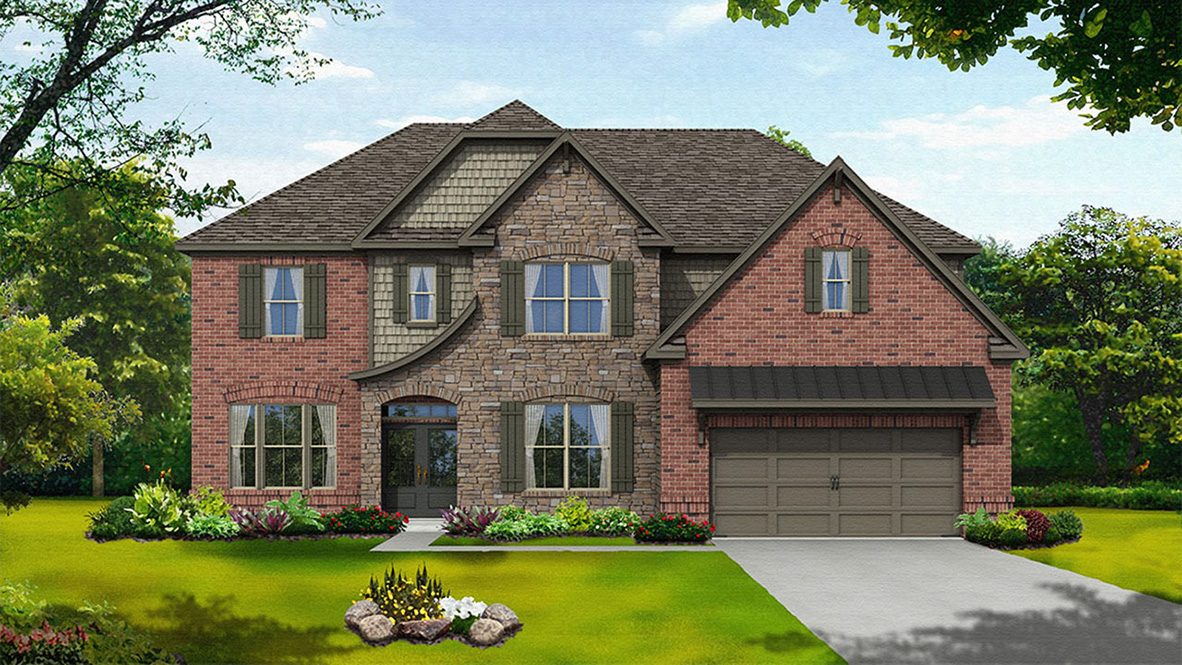 Edinburgh Elevation M Rendering Exterior at Genesee in Newnan, Georgia