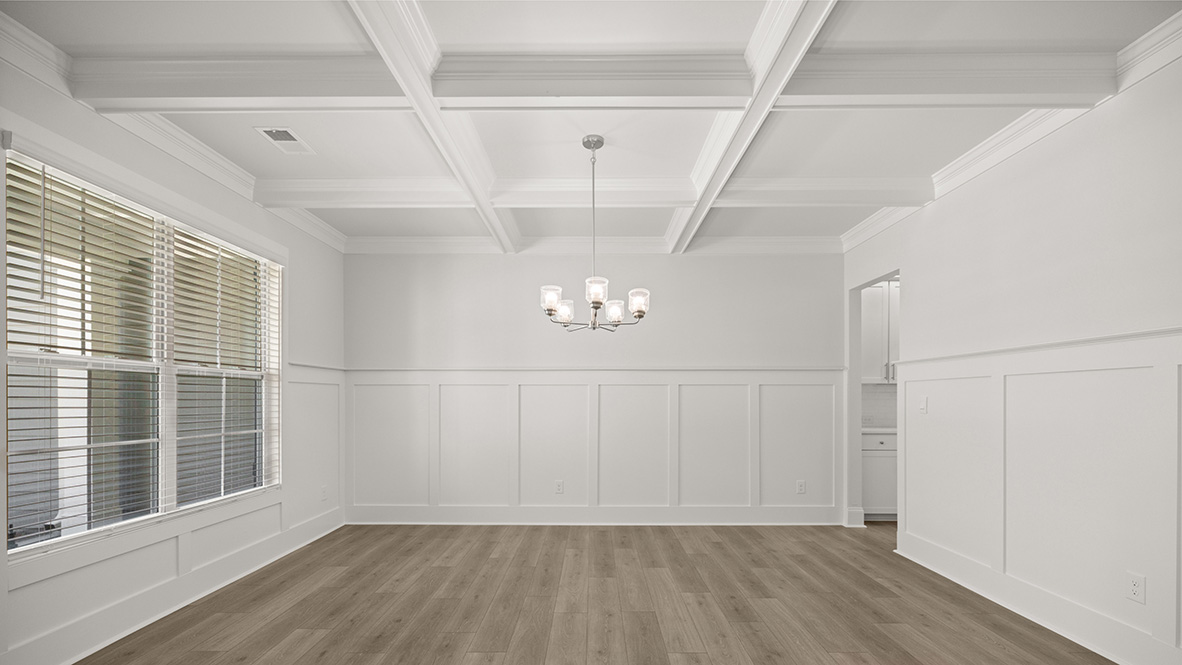 sonoma flex room with coffered ceilings at genesee in newnan georgia