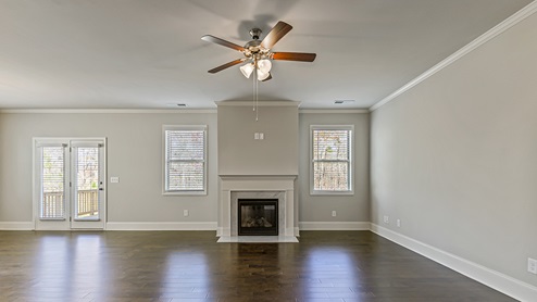 Sample Bellview AT Living Room at Tributary in Douglasville, Georgia