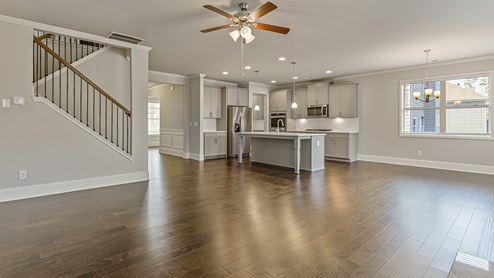Sample Bellview AT Living Room at Tributary in Douglasville, Georgia