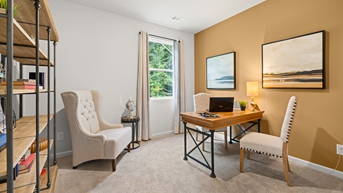 model home bedroom in the braselton village in braselton georgia
