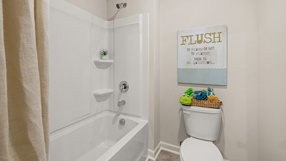 model home secondary bathroom in the braselton village in braselton georgia