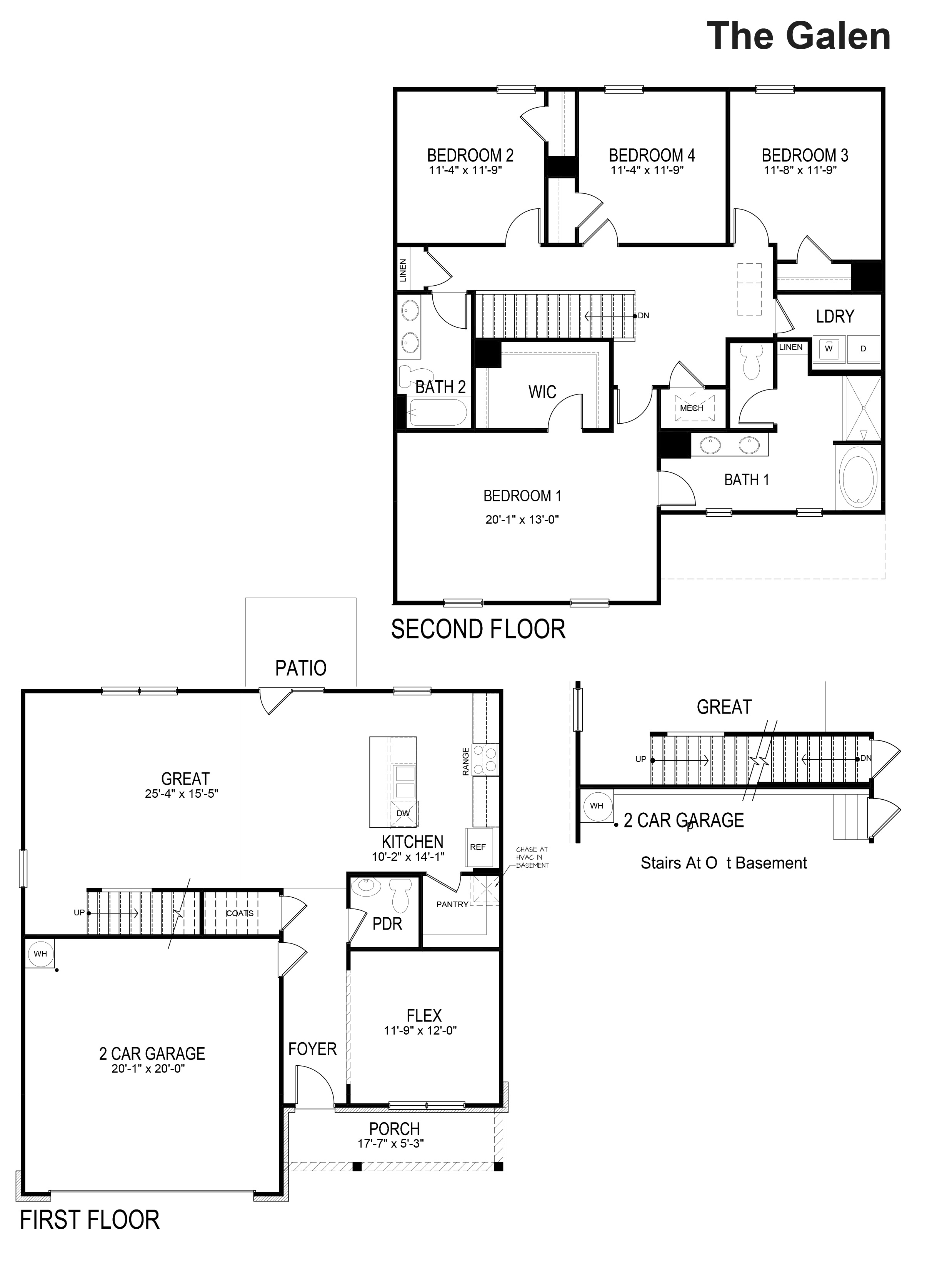 Galen Floorplan at Braselton Village in Braselton, Georgia