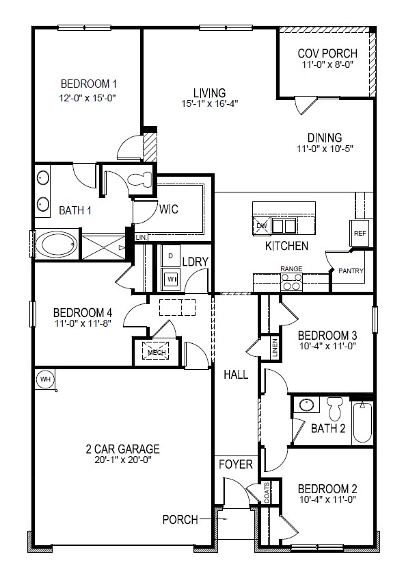 Cali single family home ranch style floorplan at Lost Creek
