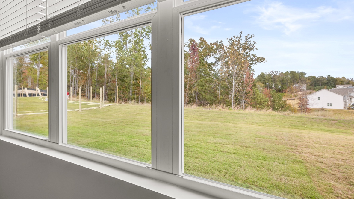 Interior living area with large windows
