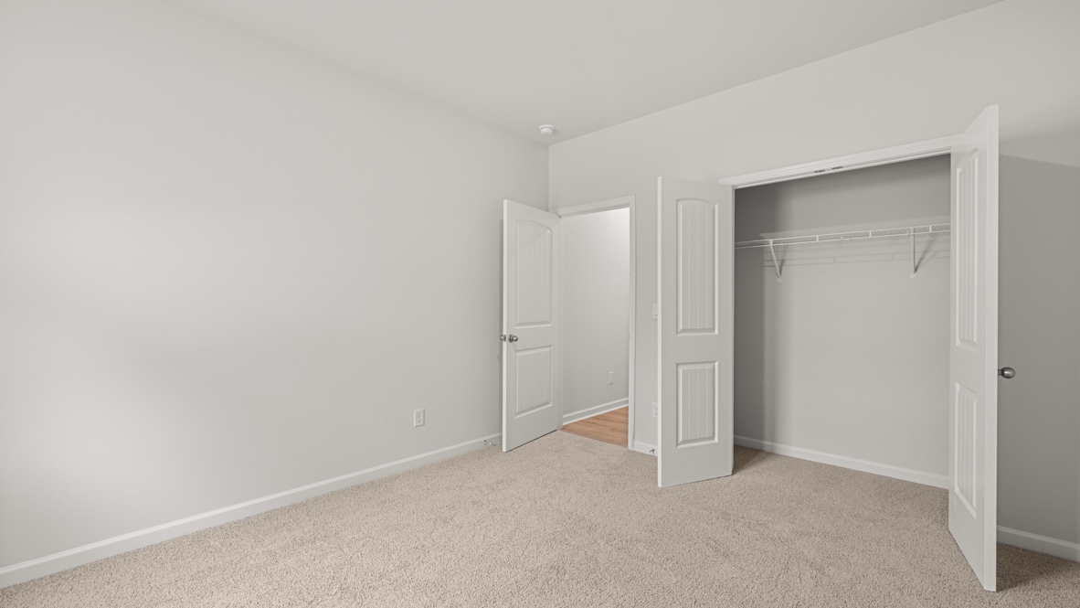 Interior bedroom with closet