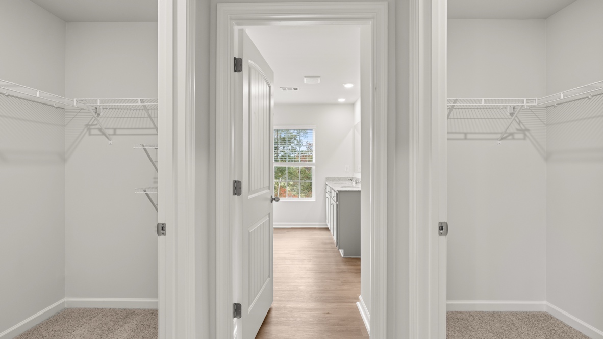 Interior primary walk-in closet