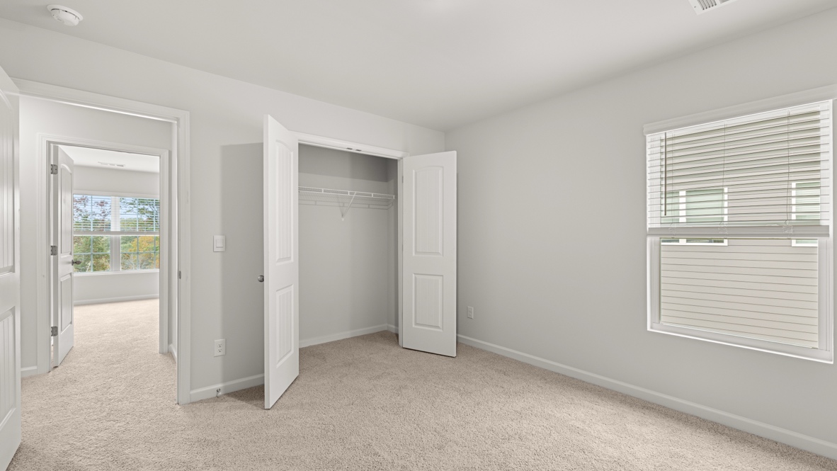 Interior bedroom with closet