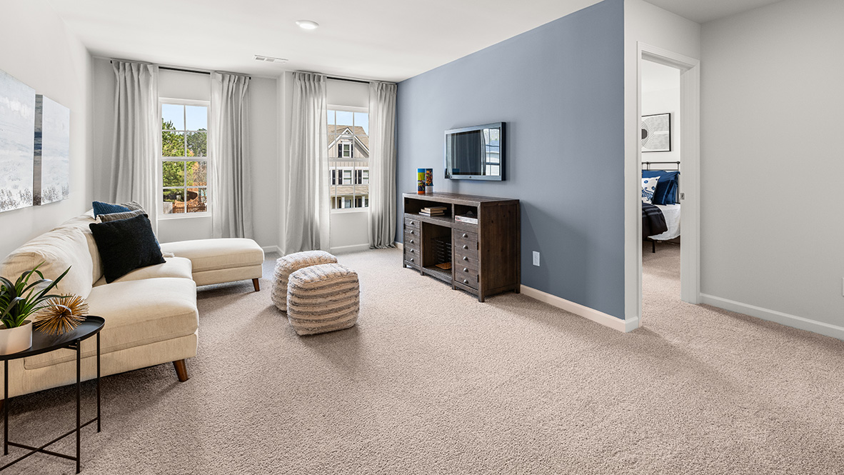 Hanover Plan loft in Lost Creek Dallas Georgia offering flexible space above main living area by D.R. Horton