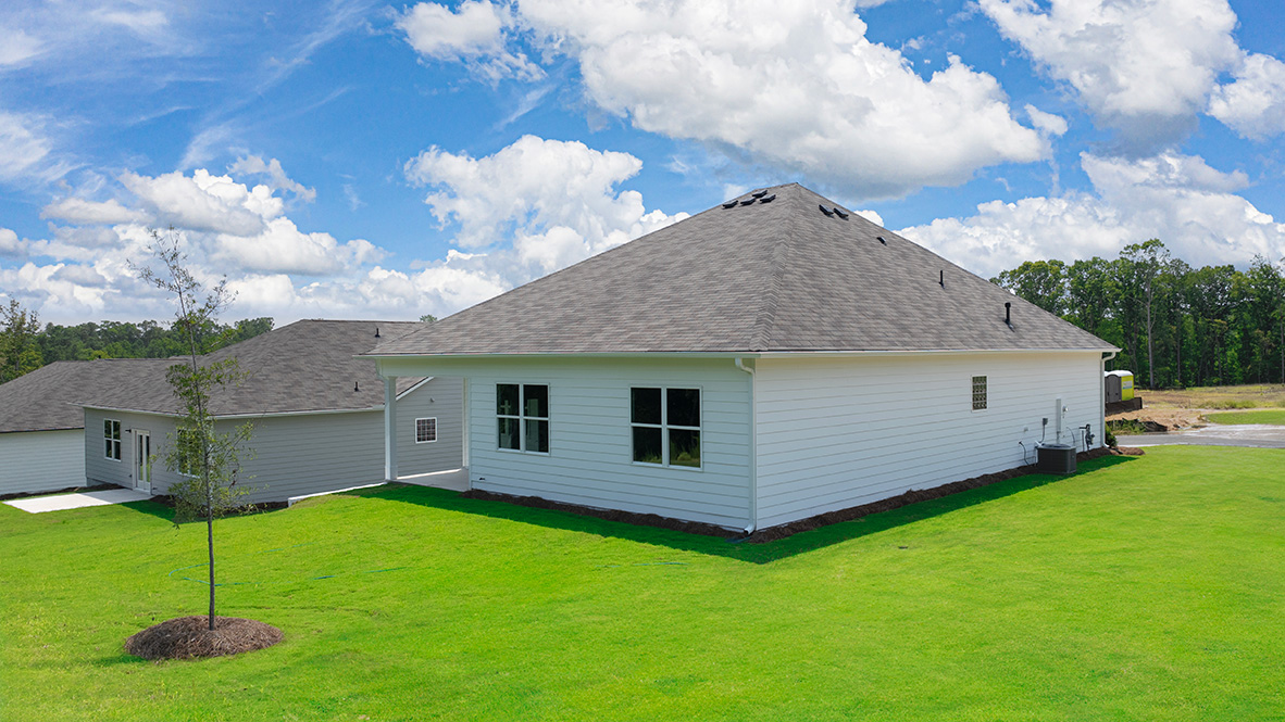 Exterior rear view of home