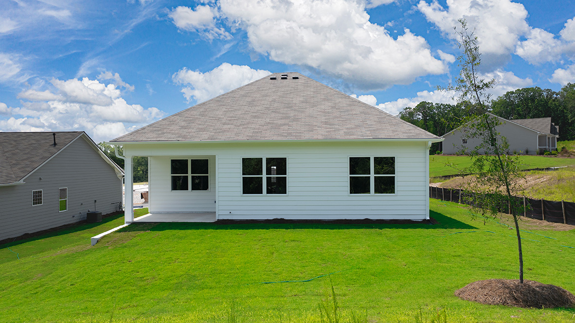 Exterior rear view of home
