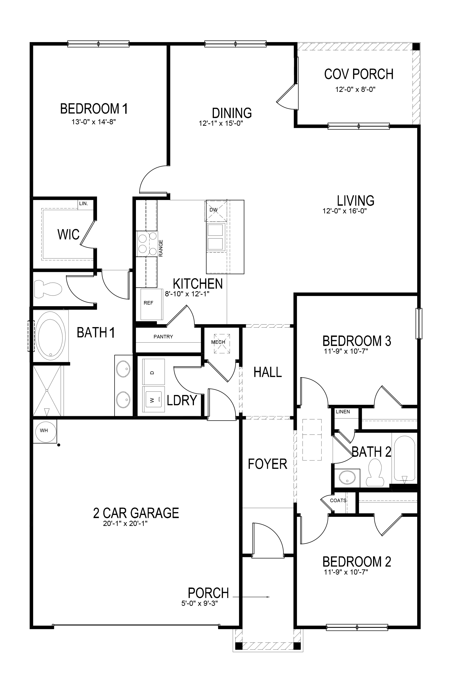 Aria ranch style home floorplan at lost creek in dallas georgia