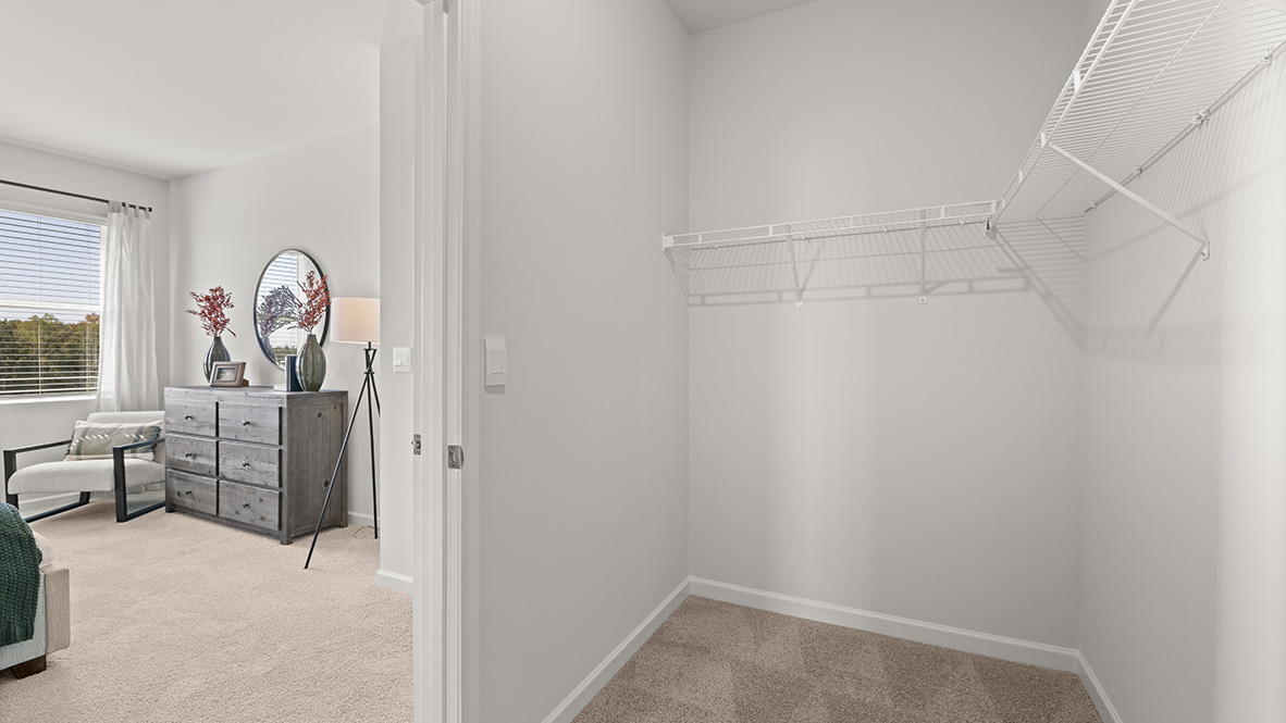 Interior primary walk-in closet