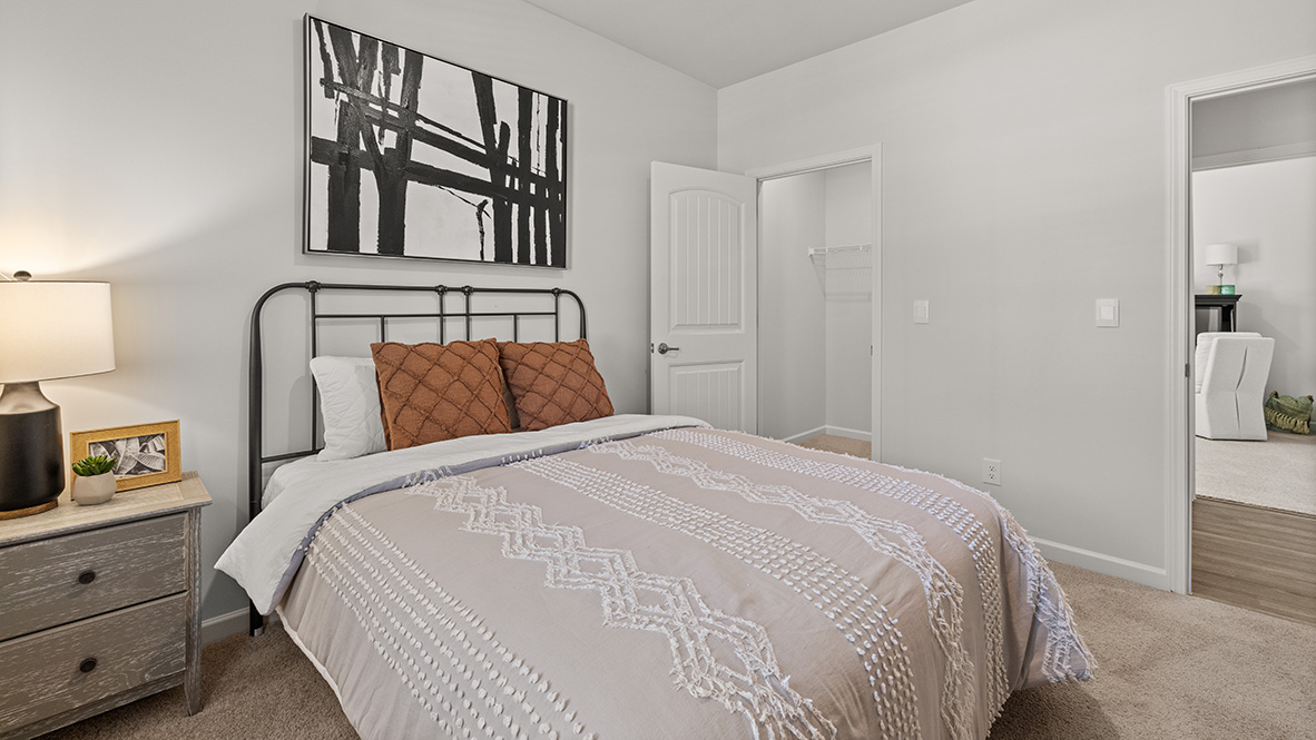 Interior bedroom with closet