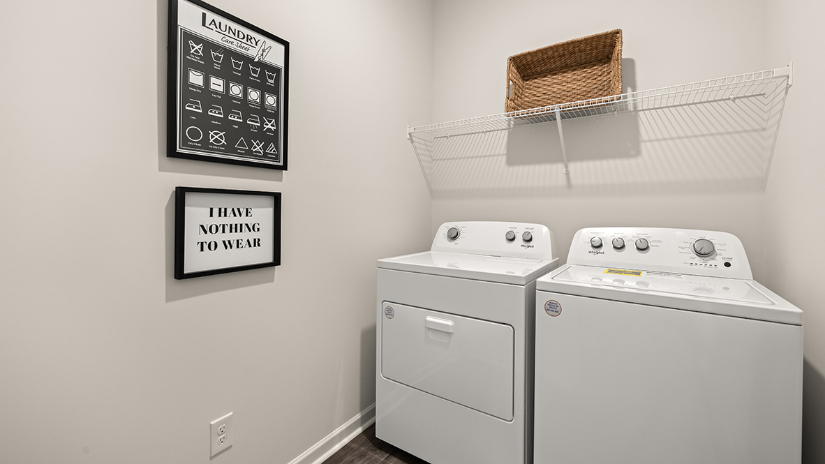 Interior laundry room