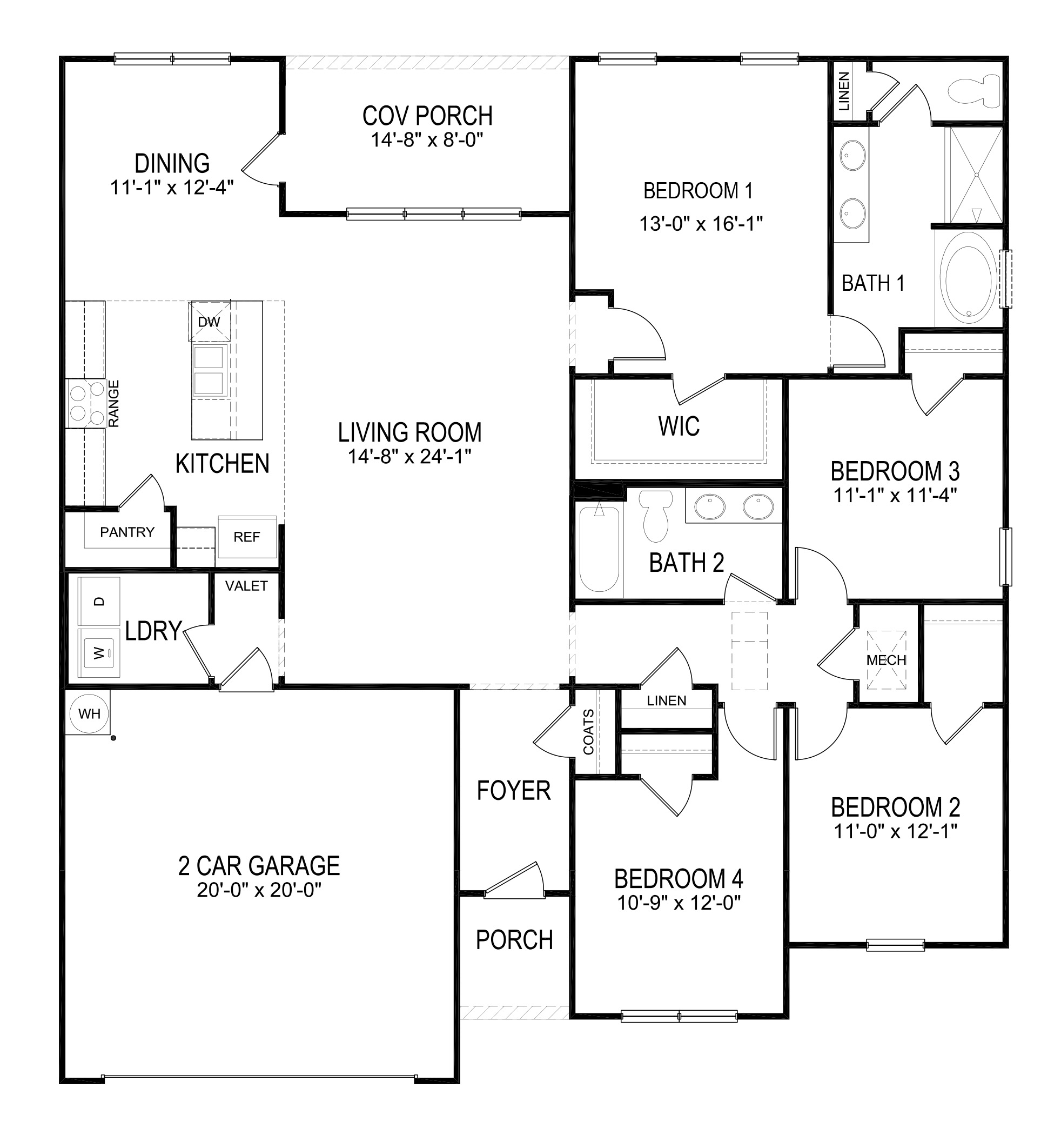 booth single family ranch style home floorplan at lost creek in dallas georgia