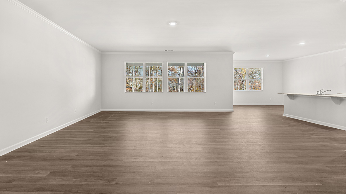 Interior living area with large windows