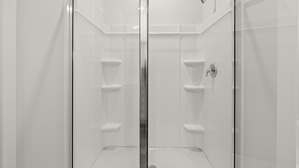 Interior primary bathroom with shower