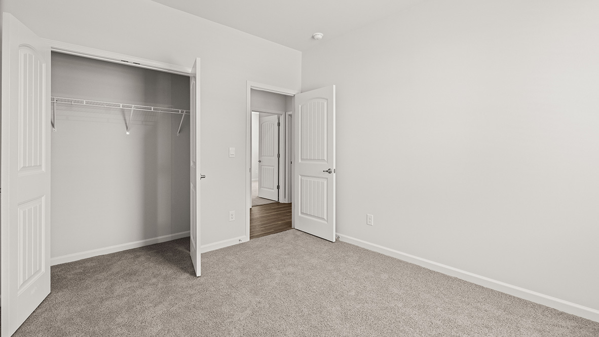 Interior bedroom with closet