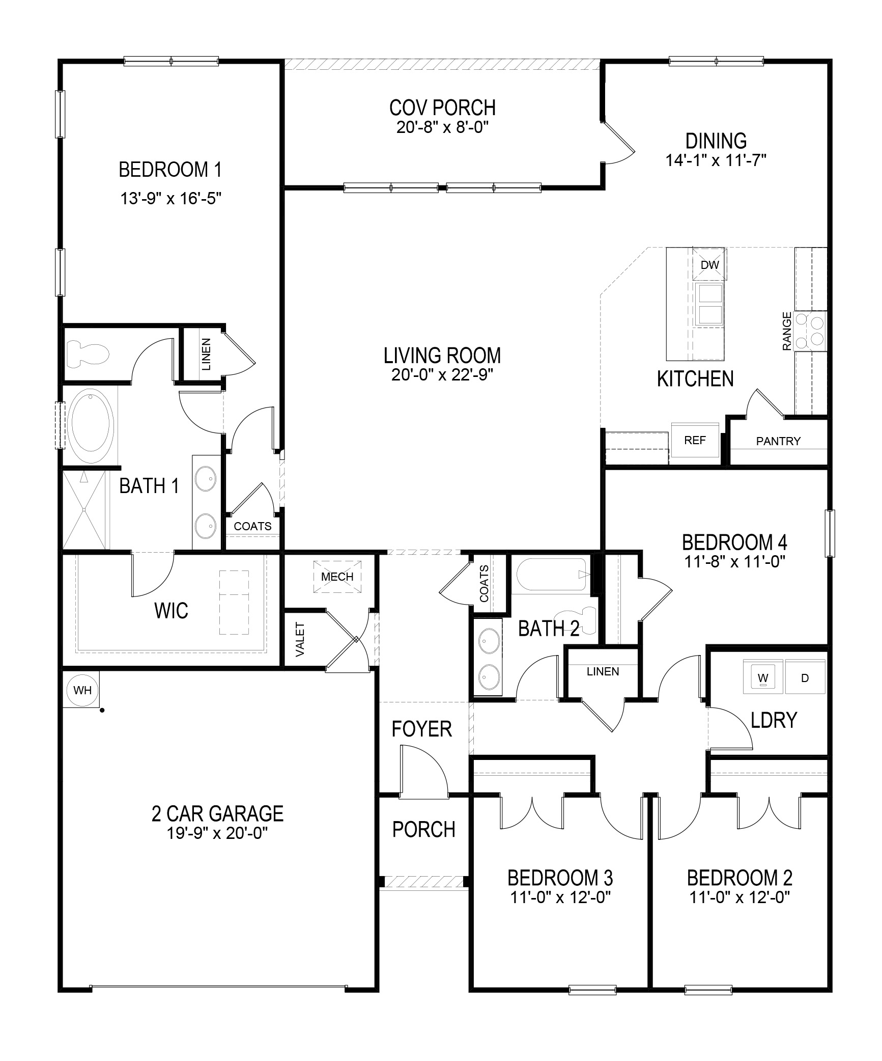 denton single family home floorplan at lost creek in dallas georgia