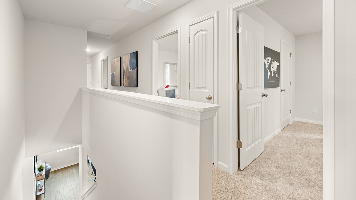 The Flora Upstairs Hallway at Aurora Creek in Dallas, Georgia