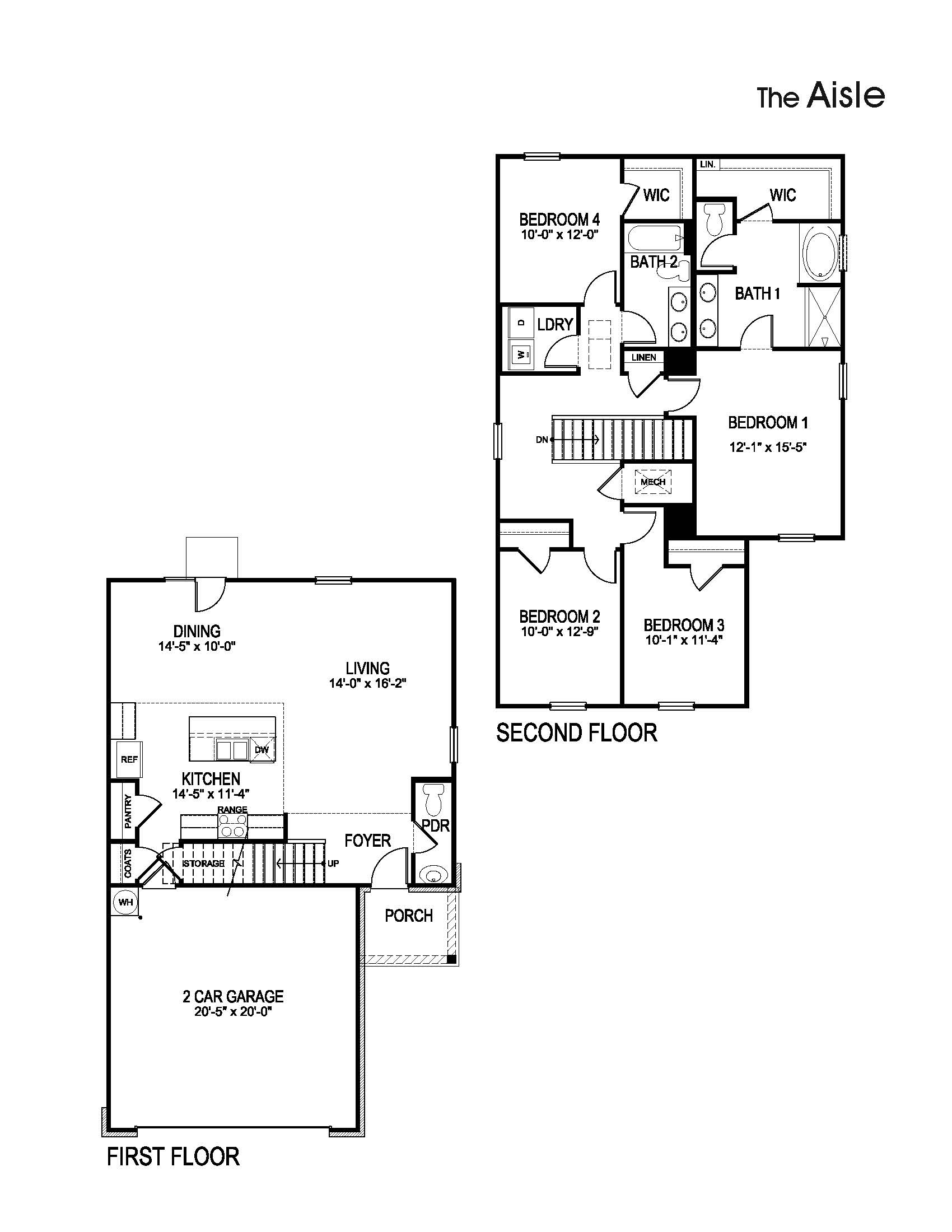 The Aisle Floorplan Etowah Preserve in Dawsonville, Georgia