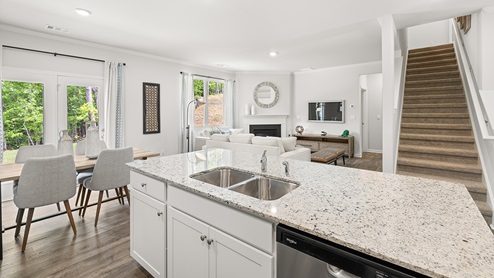 Hayden model kitchen at parkside at carter grove in cartersville georgia
