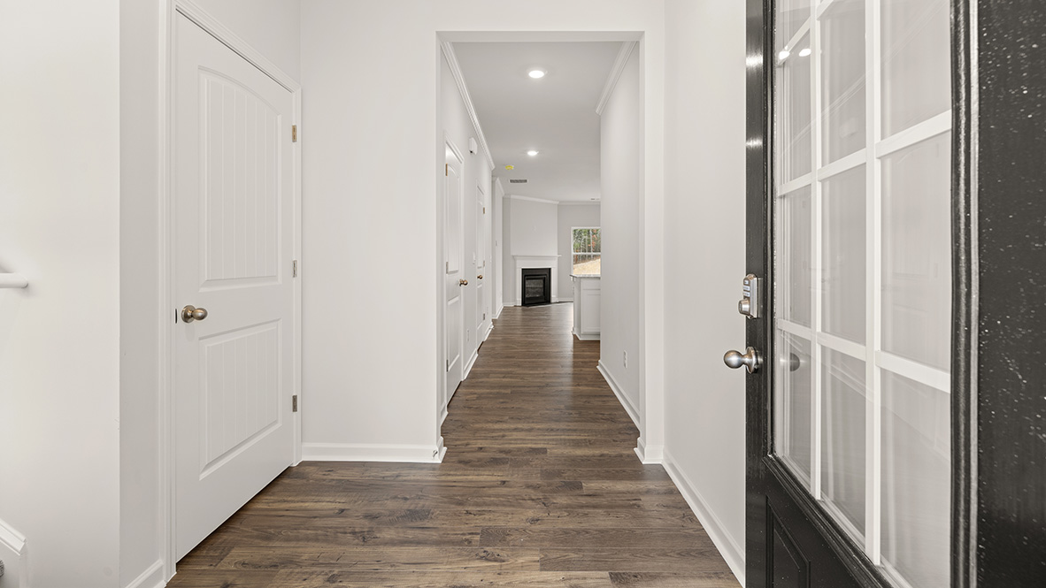 Front exterior of the Belfort floorplan at Parkside at Carter Grove in Cartersville, GA