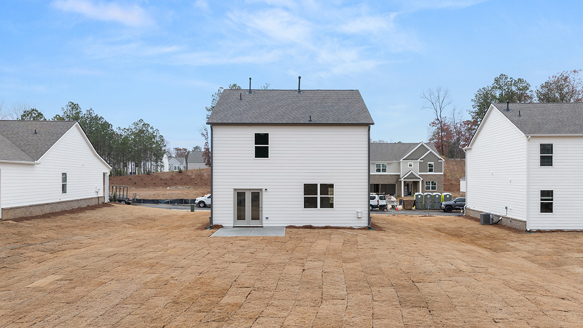 Rear exterior of the Elston floorplan at Parkside at Carter Grove in Cartersville, GA