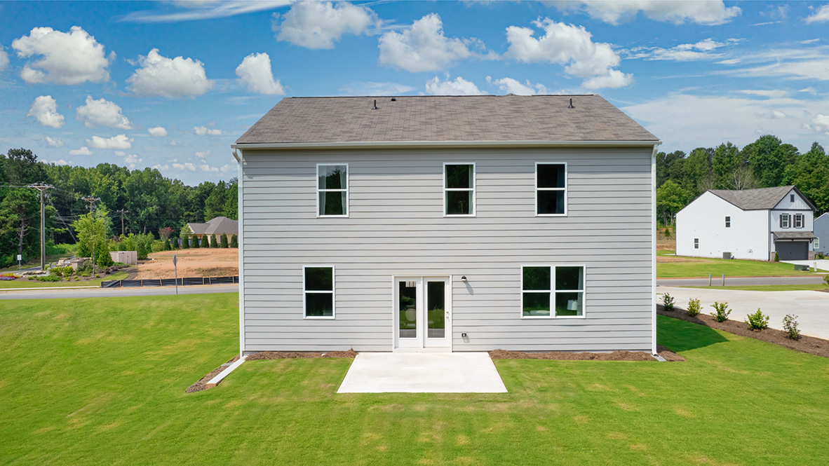 Rear exterior of the Galen floorplan at Parkside at Carter Grove