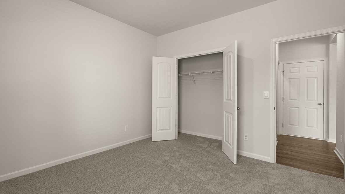 Interior bedroom with closet