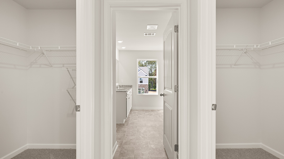 Interior primary walk-in closet