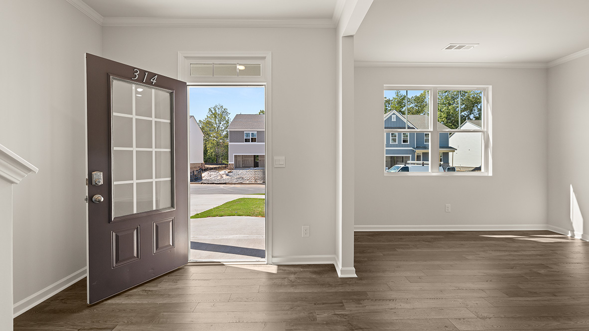 Interior entry-way next to flex area