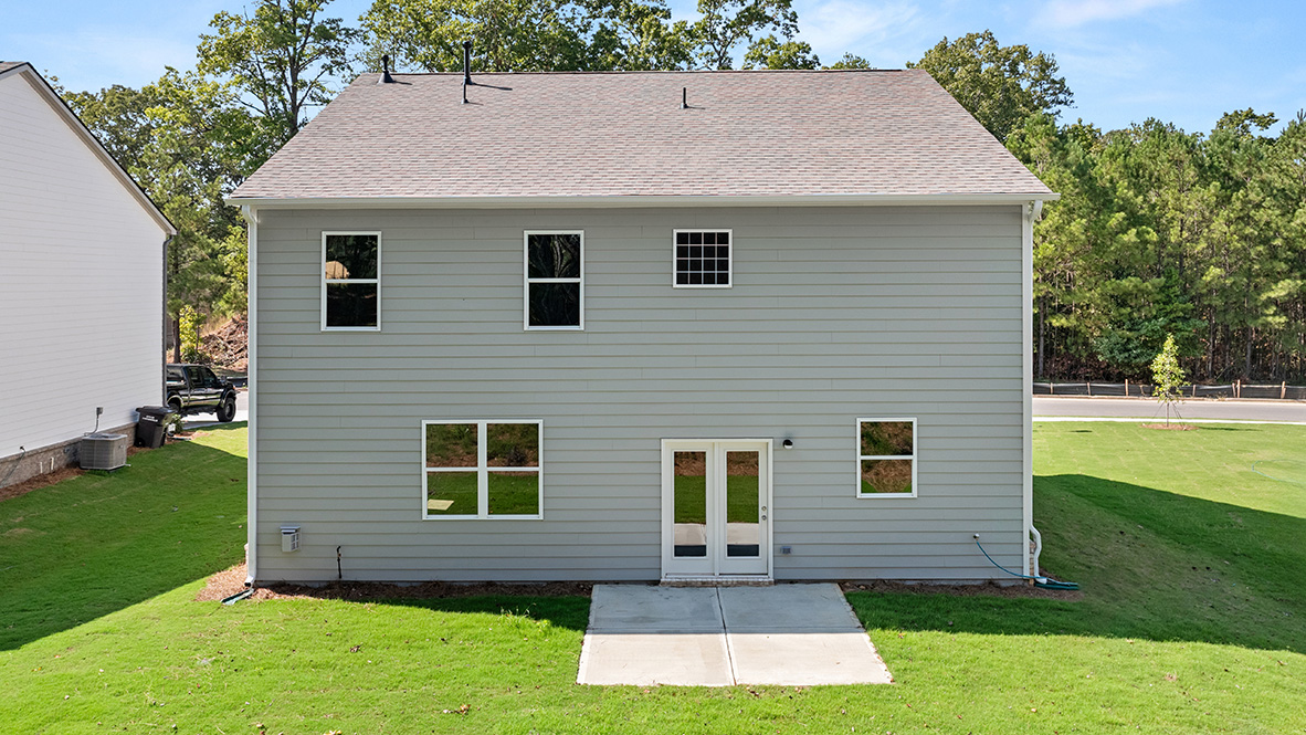 Back exterior of the Hanover floorplan at Parkside at Carter Grove