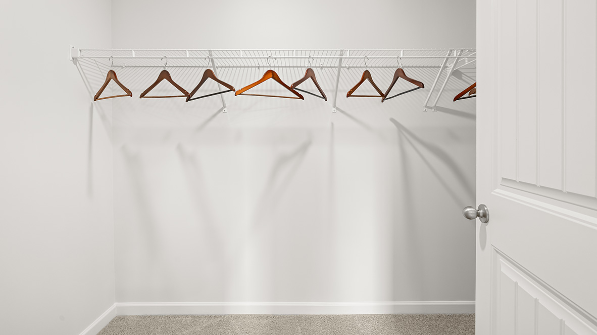 Interior primary walk-in closet