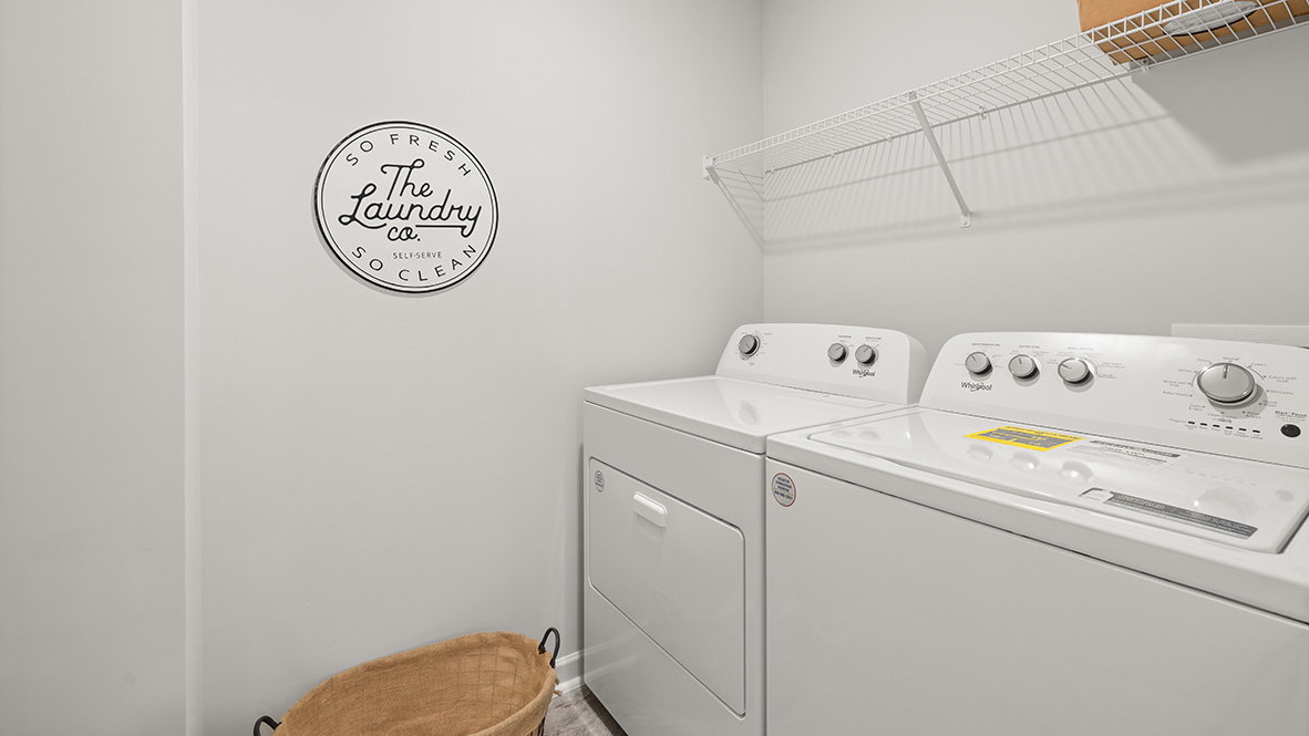 Interior laundry room