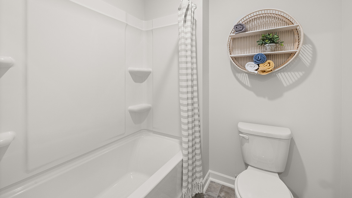 Interior bathroom with full-sized shower