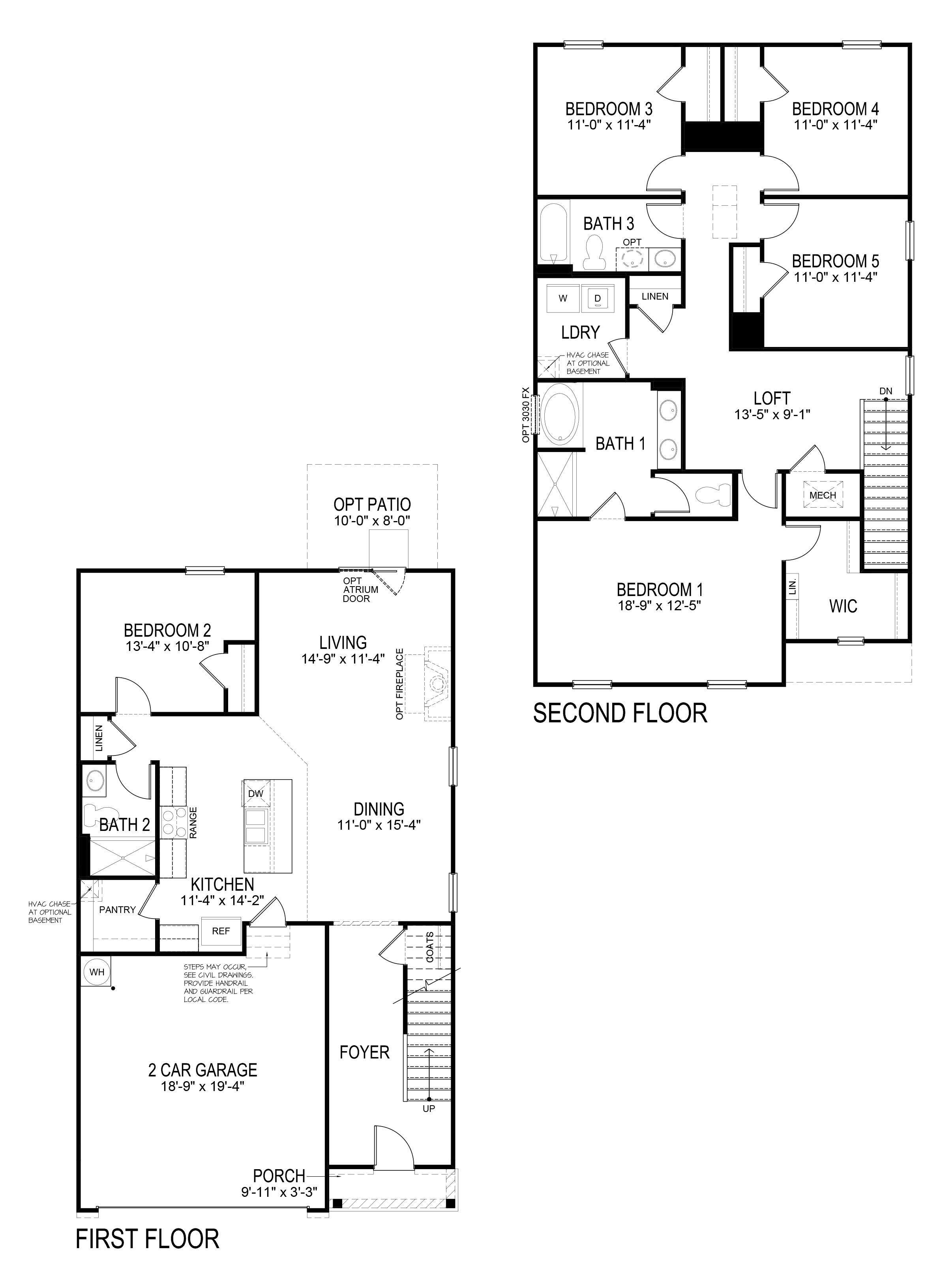 Robie floorplan at Parkside at Carter Grove in Cartersville, Georgia