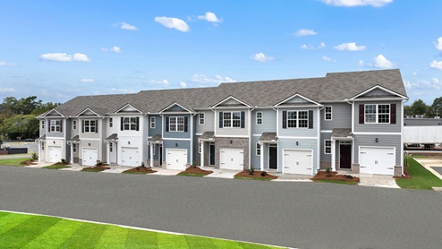 Pearson townhome exterior at Woodbury Park in Atlanta, GA