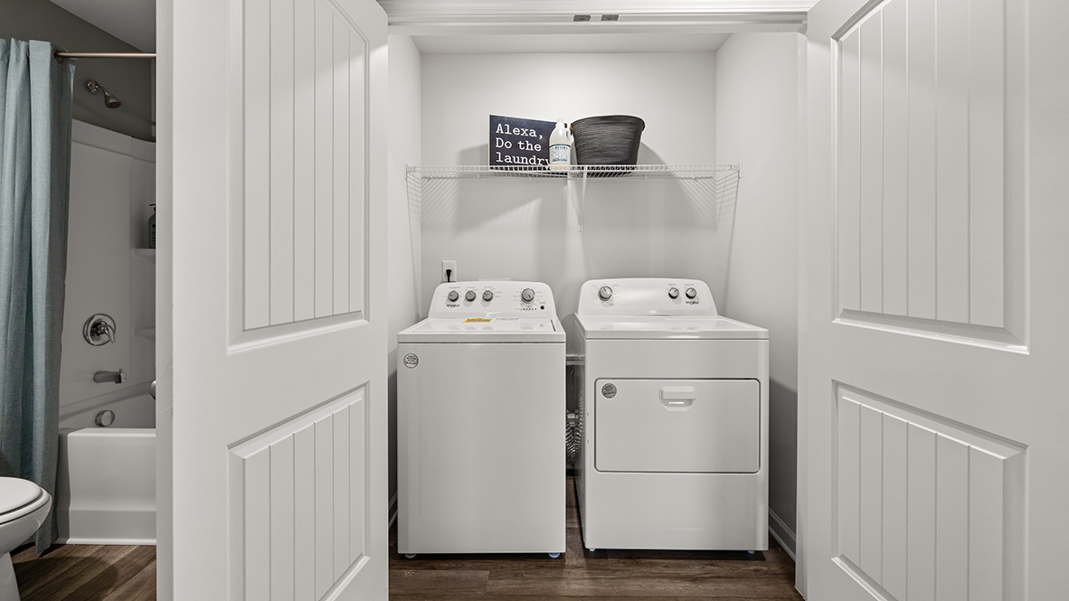 Interior laundry room