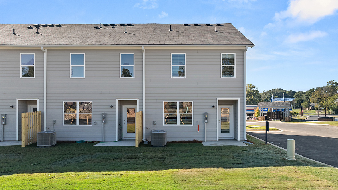 Exterior view of townhomes