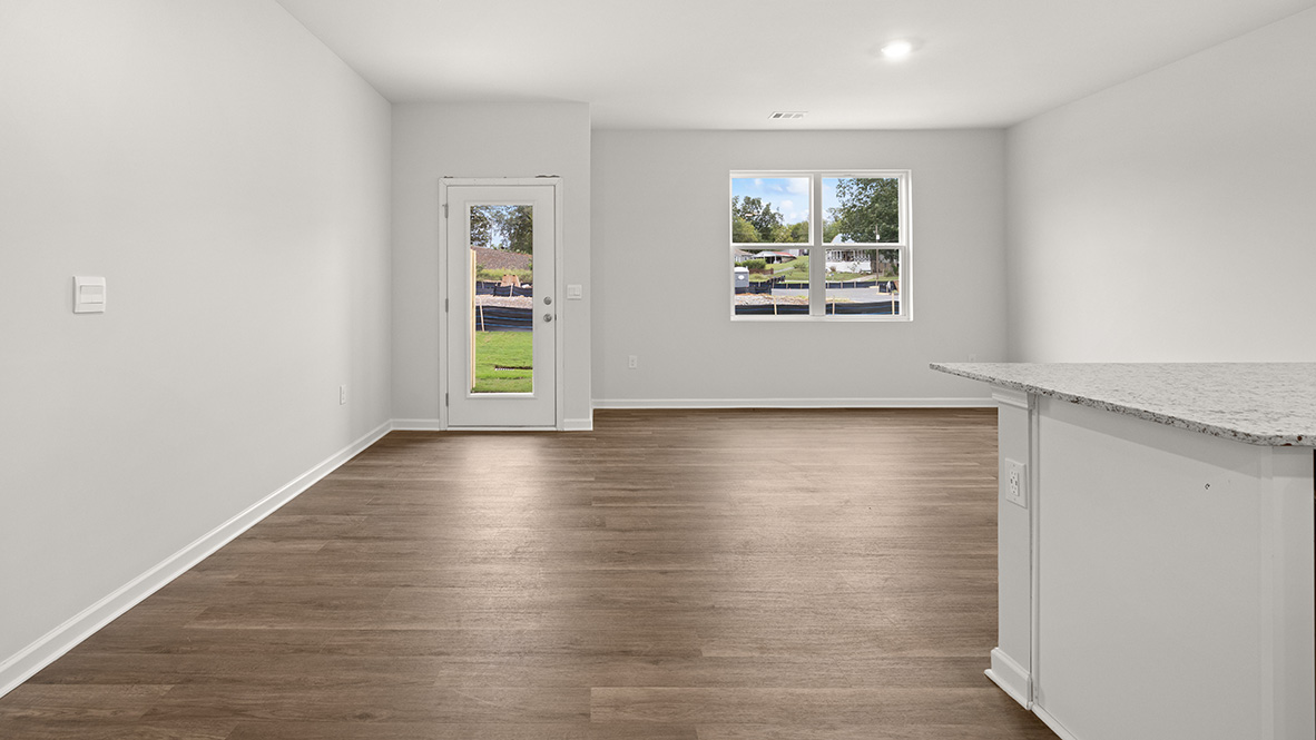 Interior living area open to kitchen