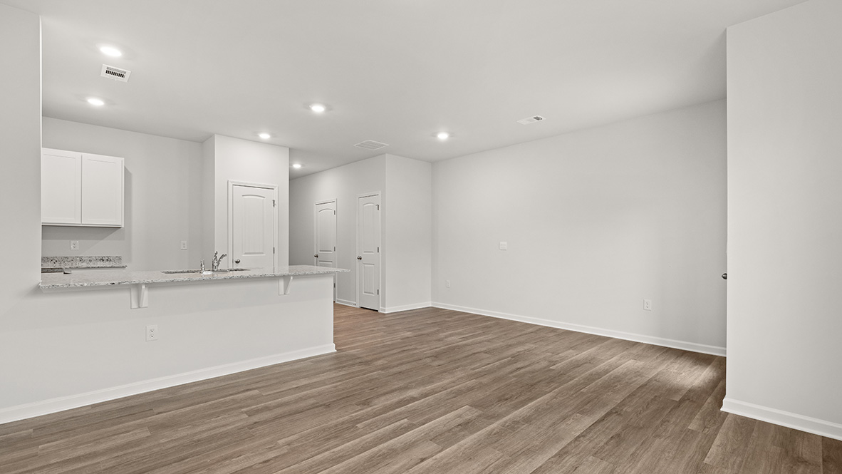 Interior living area open to kitchen