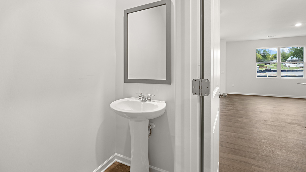 Interior half bathroom with sink