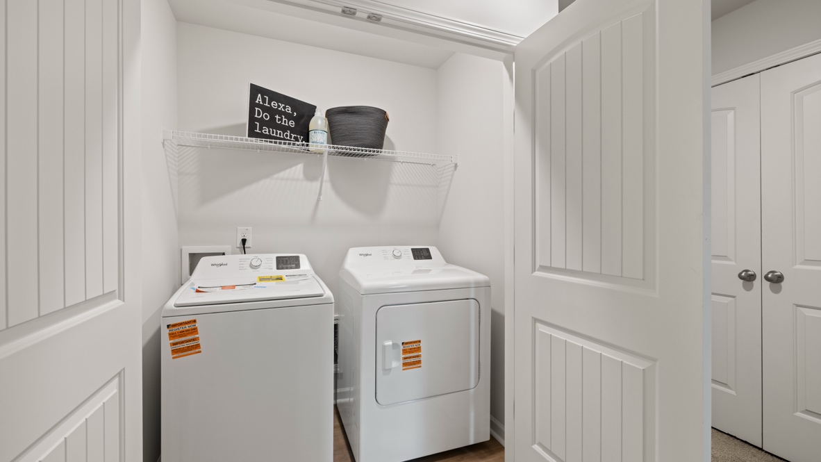 Interior laundry room