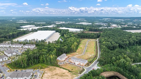 Aerial view of community