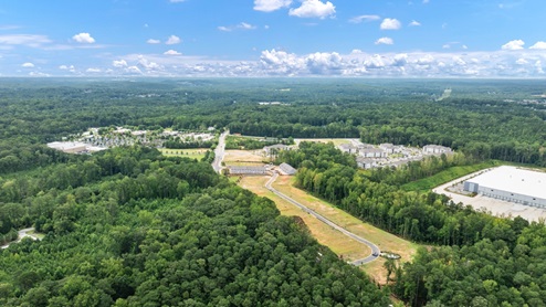 Aerial view of community